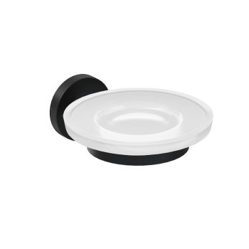   Jika Mio H3832F17160001 Szappantartó, Ø 110 mm, üveg betéttel, fekete matt