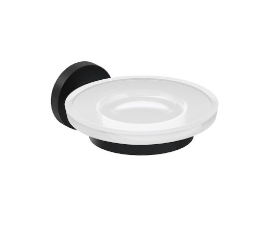 Jika Mio H3832F17160001 Szappantartó, Ø 110 mm, üveg betéttel, fekete matt
