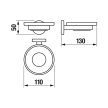Jika Mio H3832F17160001 Szappantartó, Ø 110 mm, üveg betéttel, fekete matt