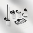 Jika Mio H3832F17160001 Szappantartó, Ø 110 mm, üveg betéttel, fekete matt