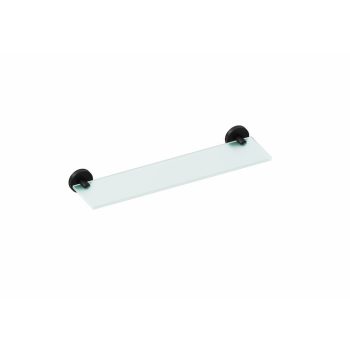   Jika Mio H3852F17160001 Üveg polc, tartóval együtt, matt üveg, 40 cm, fekete matt