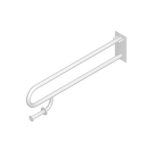 Jika Universum H3897160030001 WC kapaszkodó, felhajtható, WC-papír tartóval, 85 cm, rozsdamentes acél