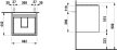 Laufen Lani alsószekrény H4035121122671,  Lua H810081 mosdóhoz, 2 fiókos