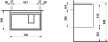 Laufen Lani alsószekrény H4035821122601, Lua H817085 mosdóhoz, 2 fiókos, több színben
