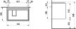 Laufen Lani alsószekrény H4035921122601, Lua H817086 mosdóhoz, 2 fiókos, több színben