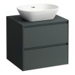 Laufen Lani alsószekrény pulttal H4043011122601, mosdótálakhoz, 2 fiókos, 60 cm, több színben
