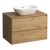 Laufen Lani alsószekrény pulttal H4043111122671, mosdótálakhoz, 2 fiókos, 80 cm, vad tölgy