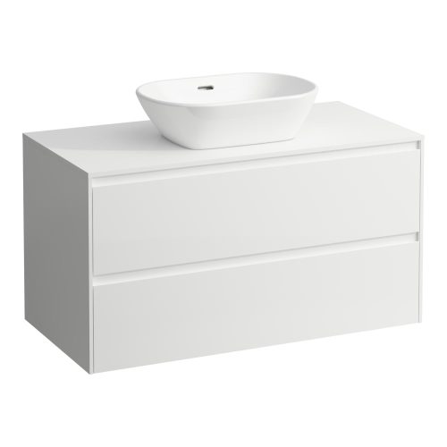 Laufen Lani alsószekrény pulttal H4043211122601, mosdótálakhoz, 2 fiókos, 100 cm, több színben