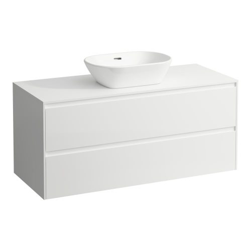 Laufen Lani alsószekrény pulttal H4043311122601, mosdótálakhoz, 2 fiókos, 120 cm, több színben