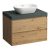 Laufen Lani alsószekrény pulttal H4065511122671, mosdótálakhoz, 2 fiókos, 80 cm, vad tölgy
