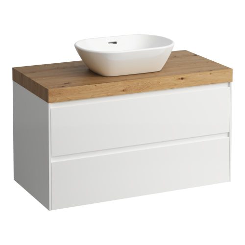 Laufen Lani alsószekrény pulttal H4065611122601, mosdótálakhoz, 2 fiókos, 100 cm, több színben
