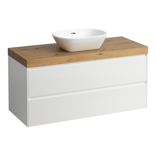 Laufen Lani alsószekrény pulttal H4065711122601, mosdótálakhoz, 2 fiókos, 120 cm, több színben