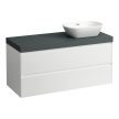 Laufen Lani alsószekrény pulttal H4065711122601, mosdótálakhoz, 2 fiókos, 120 cm, több színben