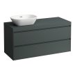 Laufen Lani alsószekrény pulttal H4065711122601, mosdótálakhoz, 2 fiókos, 120 cm, több színben