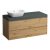 Laufen Lani alsószekrény pulttal H4065711122671, mosdótálakhoz, 2 fiókos, 120 cm, vad tölgy
