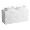 Laufen Lani alsószekrény pulttal H4065741122601, 2 db mosdótálhoz, 2 fiókos, 120 cm, több színben