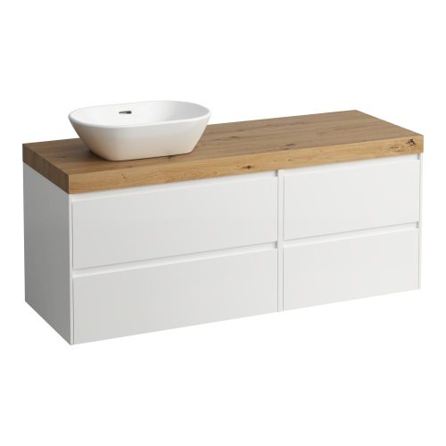Laufen Lani alsószekrény pulttal H4065821122601, mosdótálakhoz, 4 fiókos, 140 cm, több színben