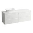 Laufen Lani alsószekrény pulttal H4065921122601, mosdótálakhoz, 4 fiókos, 160 cm, több színben