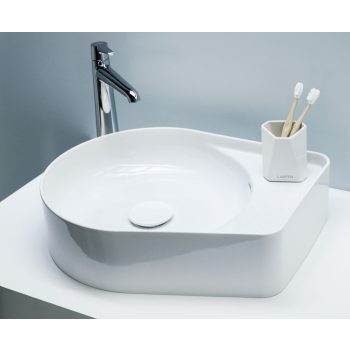   Laufen Val mosdótál pultra építéshez H8122810001091, 50 cm, csaplyuk nélkül, túlfolyóval