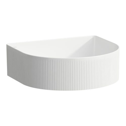 Laufen Sonar mosdótál H8123437571121, 41 cm, bordázott, matt fehér