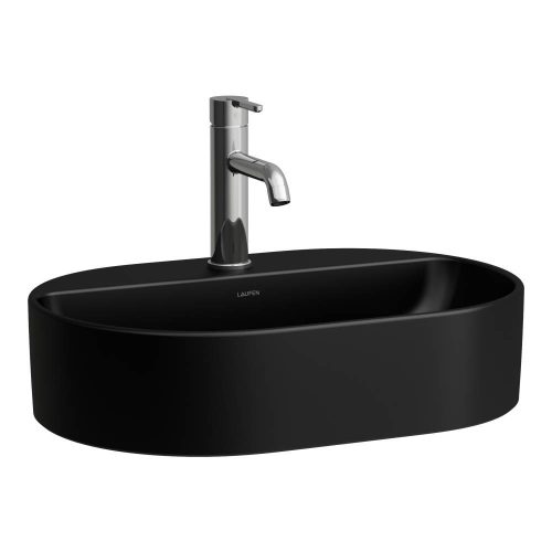 Laufen mosdótál H8129457161041, 55 cm, ovális, matt fekete