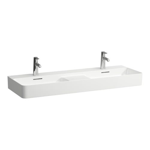 Laufen Val dupla mosdó H8142827571041, 120 cm, matt fehér