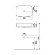 Jika LYRA PLUS H8183830001121 MOSDÓTÁL, 55 CM, TÉGLALAP ALAKÚ, FEHÉR 