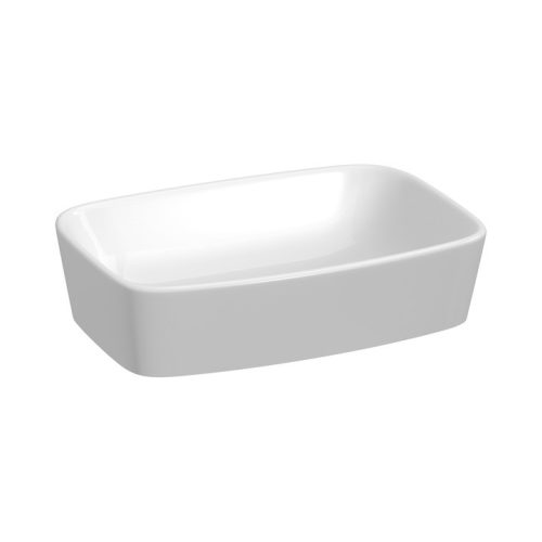Jika LYRA PLUS H8183837571121 MOSDÓTÁL, 55 CM, TÉGLALAP ALAKÚ, MATT FEHÉR 