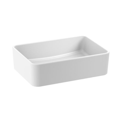 Jika CUBITO PURE H8184237571121 MOSDÓTÁL, 50 CM, TÉGLALAP ALAKÚ, MATT FEHÉR