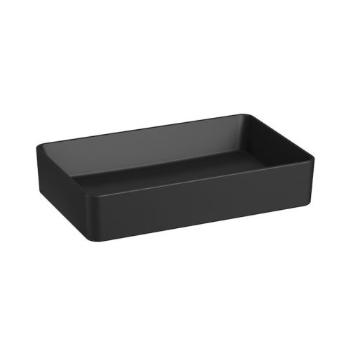 Jika PURE H8184277161121 MOSDÓTÁL, 60 CM, TÉGLALAP ALAKÚ, MATT FEKETE