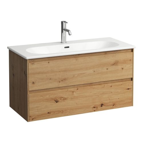 Laufen Lani vékony mosdó és alsószekrény kombináció H8600882671041, 100 cm