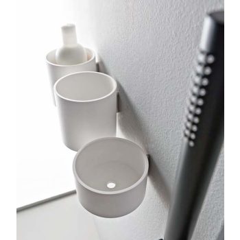 3MM Tag fali szappantartó, matt fehér színben