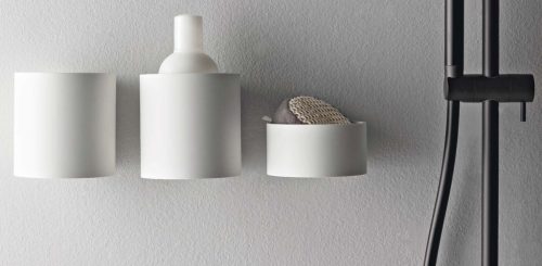 3MM Tag fali sampontartó, matt fehér színben