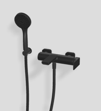 3MM Hask kád csaptelep, zuhanyszettel, matt fehér, fekete vagy nikkel színben