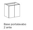 Arbi Ho.me plus alsószekrény pulttal, mosdótálakhoz, 2 ajtós, 95 cm, több színben