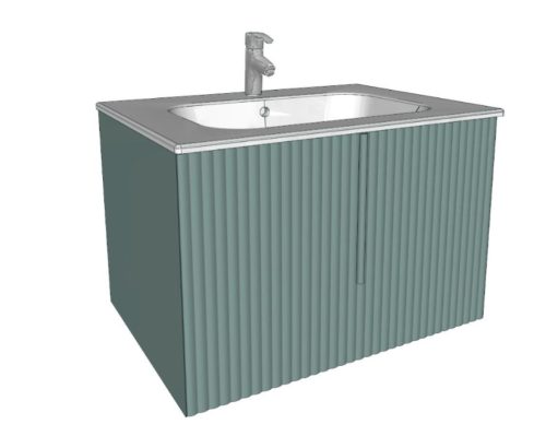 Arbi CODE WAVE alsószekrény fényes fehér mosdóval, 1 fiókos, 70 cm, lakkozott, több színben