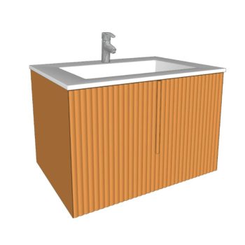   Arbi CODE WAVE alsószekrény matt fehér mosdóval, 1 fiókos, 70 cm, lakkozott, több színben