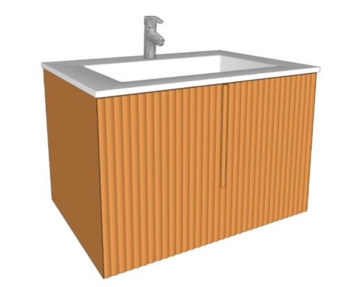 Arbi CODE WAVE alsószekrény matt fehér mosdóval, 1 fiókos, 70 cm, lakkozott, több színben