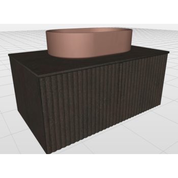   Arbi CODE WAVE alsószekrény pulttal mosdótálhoz, 1 fiókos, 85 cm, tölgyfa, több színben
