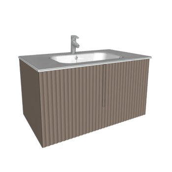   Arbi CODE WAVE alsószekrény fényes fehér mosdóval, 1 fiókos, 85 cm, lakkozott, több színben