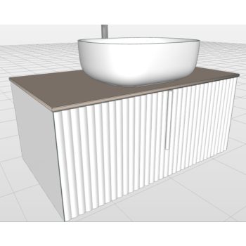   Arbi CODE WAVE alsószekrény pulttal mosdótálhoz, 1 fiókos, 85 cm, lakkozott, több színben