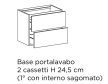 Arbi Ho.me plus alsószekrény pulttal,  1 mosdótálhoz, 2 fiókos, 120 cm, több színben