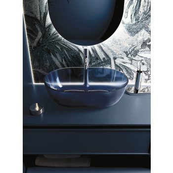   Arbi Flow mosdótál R00U, 52 cm, ovális, fényes üveg, több színben