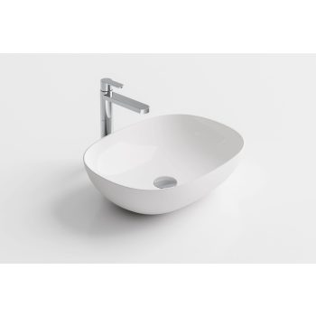 Arbi Fine 50 mosdótál R01A, 50 cm, ovális, fényes fehér