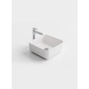   Arbi Boxy 38 mosdótál R01D, 38 cm, szögletes, fényes fehér