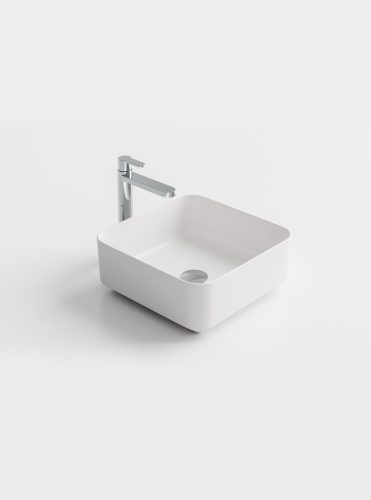 Arbi Boxy 38 mosdótál R01D, 38 cm, szögletes, fényes fehér