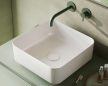 Arbi Boxy 38 mosdótál R01D, 38 cm, szögletes, fényes fehér