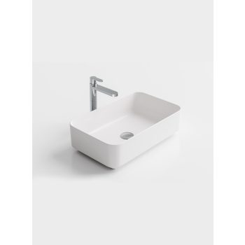   Arbi Boxy 55 mosdótál R01E, 55 cm, szögletes, fényes fehér