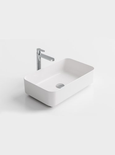 Arbi Boxy 55 mosdótál R01EO, 55 cm, szögletes, matt fehér