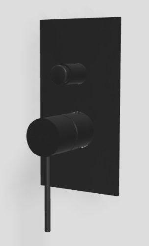 3MM Up+ zuhany-kád csaptelep, 2 fogyasztóhoz, matt fehér, fekete vagy nikkel színben